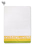 Handloom Cotton Bath Towel With Block Print Border